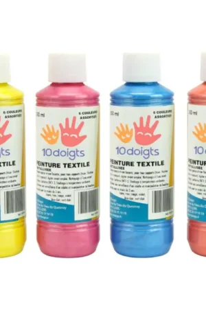 Commander Vite Peinture textile nacrée, 250 ml - 6 couleurs