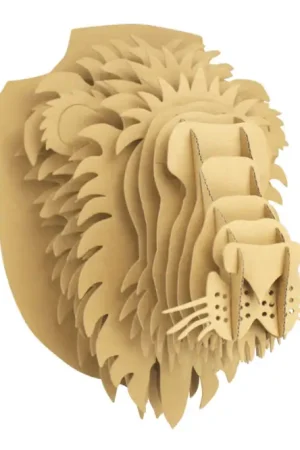 Trophée lion en carton à assembler Dernière Chance