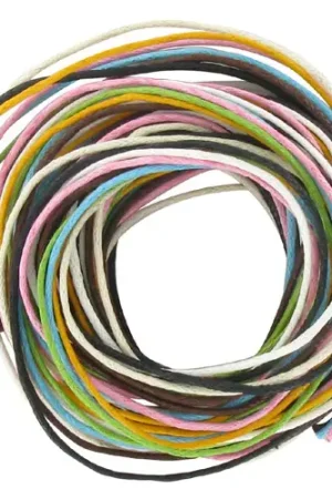 Acheter En Ligne Cordons en coton ciré, Ø 1 mm - 8 pièces