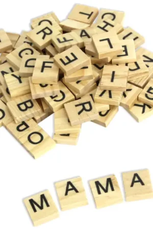 Vente Directe Lettres de scrabble en bois - 110 pcs