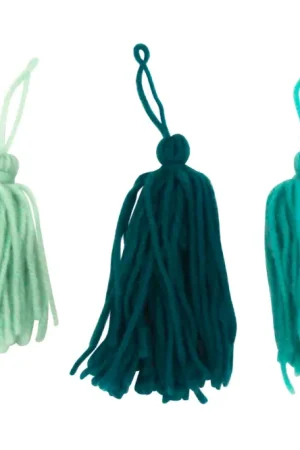 Vente Directe Grands pompons, camaieu bleus - 3 pcs