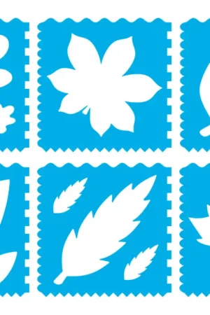 Petit Prix Pochoirs + silhouettes Feuilles d’arbres - 6 pochoirs