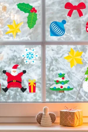 Commander Vite Stickers de Noël vitrostatiques pour fenêtres - 99 stickers