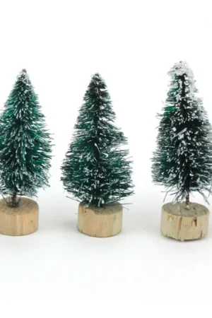 Sapins enneigés décoratifs - 5 pièces Bon Marché