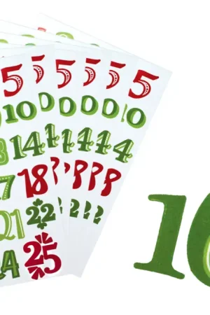 Meilleur Prix Gommettes chiffres calendrier de l'avent - 150 pcs