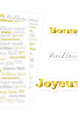 Gommettes métallisées "Meilleurs vœux" - 98 pcs Seulement Aujourd'hui