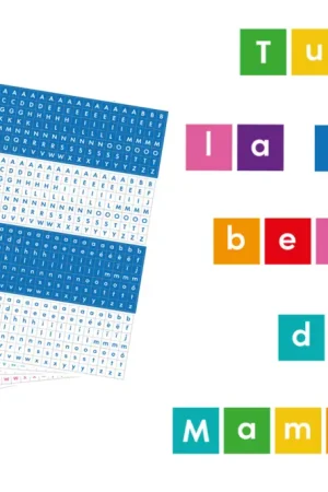 Dernier Modèle Gommettes lettres majuscules et minuscules - 4480 pcs