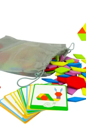 Bon Plan Jeu de tangram en bois- 130 pièces