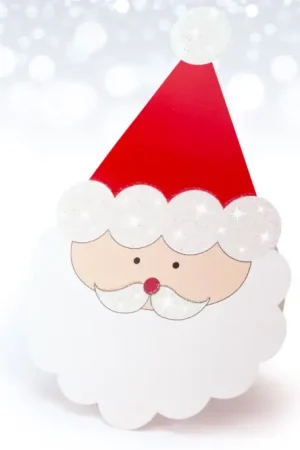 Kit cartes Père noël scintillant - 6 cartes Prix Choc