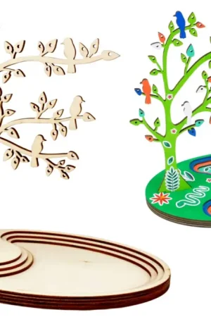 Commande En Gros Arbre porte-bijoux en bois "lyrique"