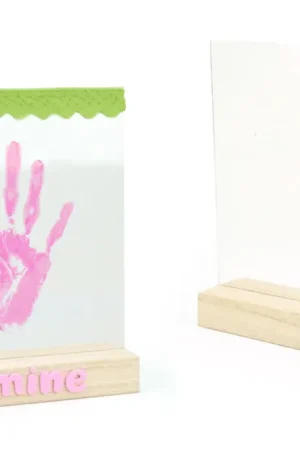Cadre empreinte plaque plexiglas + socle - 15 cm Retour Gratuit