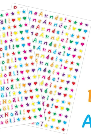 Haute Qualité Stickers lettres "Joyeux Noël" et "Bonne année"