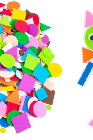 Usine Directe Stickers géométriques en caoutchouc souple - 1000 pcs
