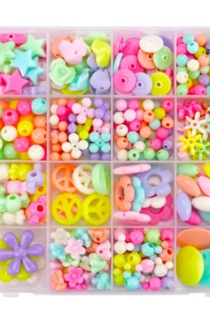 Coffret perles en plastique - 350 perles Réduction