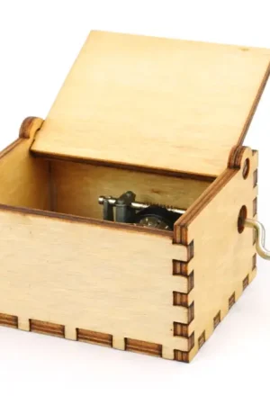 Boite à musique de Noël en bois Authentique