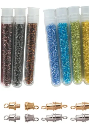 Kit bijoux en perles de rocailles transparentes Expédition Rapide