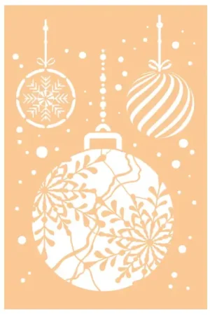 Pas Cher Pochoir boules de Noël - 20 x 30 cm