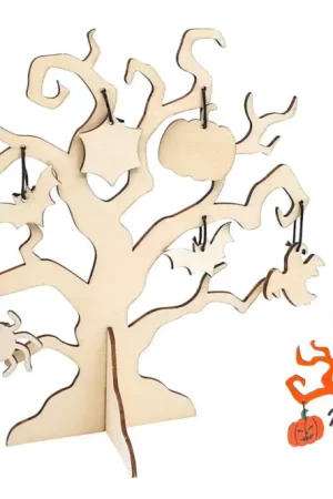 Arbre effrayant et formes en bois Prix Réduit