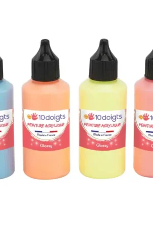 Commander Maintenant Peinture acrylique fluo, 60 ml - 6 couleurs
