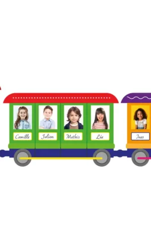 Achat Immédiat Train trombinoscope en carte forte