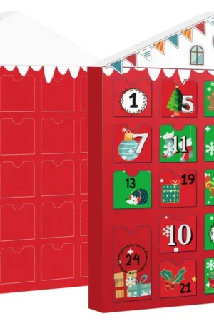 Prix Bas Calendrier de l'Avent en carte forte + gommettes