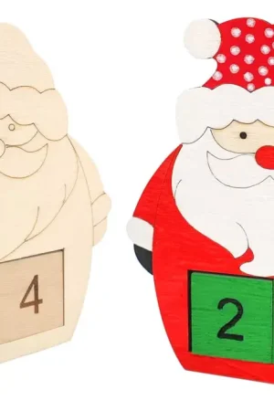 Retour Gratuit Calendrier de l'avent Père Noël en bois