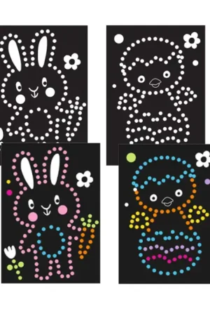 Tableaux gommettes de Pâques - 4 pcs Vente Directe