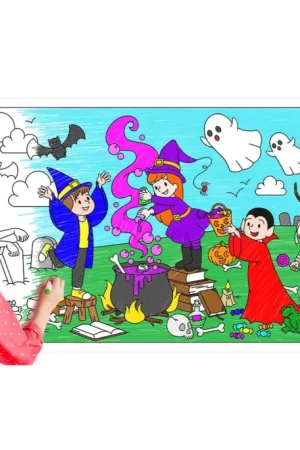 Fresque géante à colorier - Halloween Livraison Express