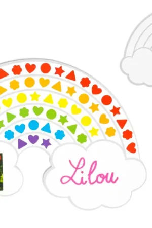 Arc-en-ciel à décorer + gommettes - 6 cartes Meilleure Vente