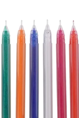 Stylos gel pailletés pointe fine - 12 couleurs Prix Réduit