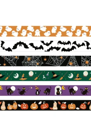 Bon Plan Masking tape phosphorescents "Halloween" - 6 rouleaux