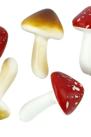 Champignons réalistes en polystyrène - 6 pièces Meilleur Choix