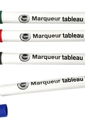 Feutres effaçables pour tableau blanc - 4 couleurs assorties Petit Prix