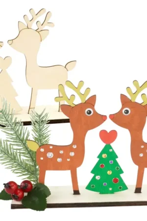 Super Prix Scène de Noël rennes et sapin