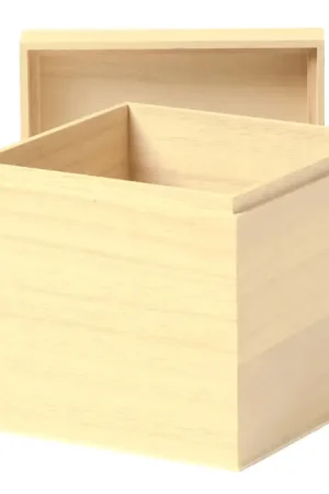 Boîte cube en bois Bon Marché