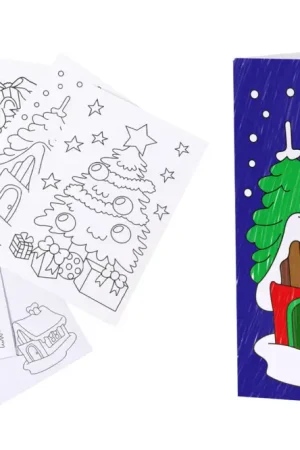 Cartes de Noël à colorier + enveloppes - 4 pièces Seulement Aujourd'hui