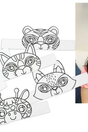 Vente Flash Couronnes animaux à colorier - 6 animaux