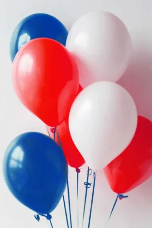 Ballons bleu blanc rouge - 25 pièces Paiement Sécurisé