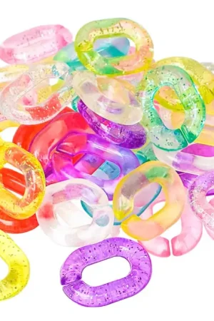 Usine Directe Perles grosses mailles translucides - 40 pcs