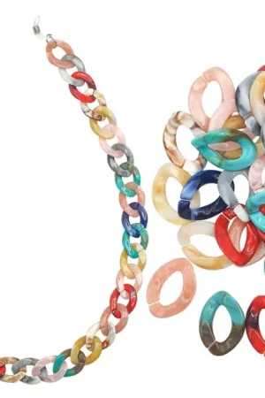 Perles chainons marbrées - 40 pcs Commande En Gros