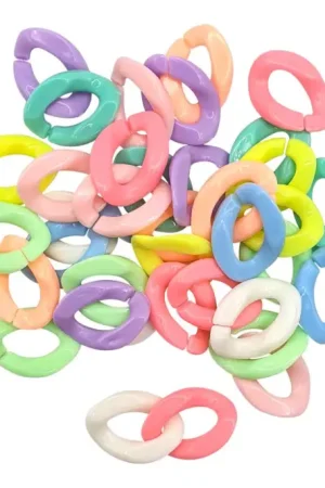 Offre Limitée Perles chainons pastel - 36 pcs