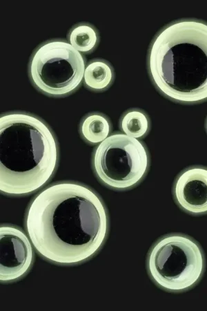 Yeux mobiles phosphorescents adhésifs - 100 pcs Vente Flash