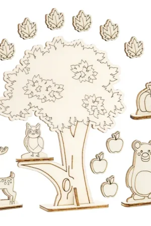 Scène en bois à monter - Forêt d'automne Super Prix