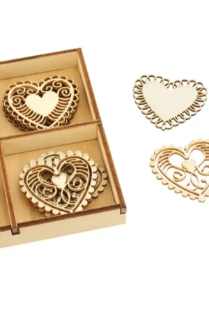 Vente Flash Coeurs en bois - 20 pièces