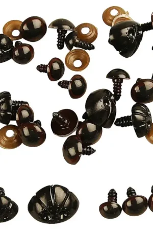 Yeux et nez pour peluche - 12 pièces Solde