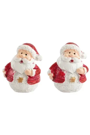 Jusqu'à Épuisement Des Stocks Figurines Pères Noël en résine - 4 pièces