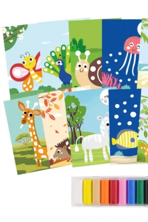 Cartes de modelage + pâte à modeler - 12 cartes Offre Du Jour