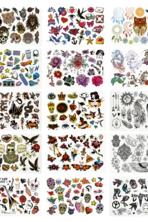 Tatouages temporaires - 20 planches Vente Directe