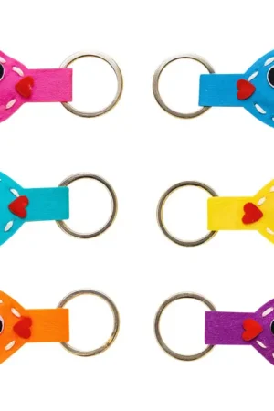 Soldes Kit porte-clés poissons feutrine - 6 pièces