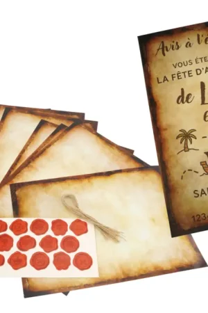 Vente Flash Kit papier à lettre "parchemin" & cachets de cire